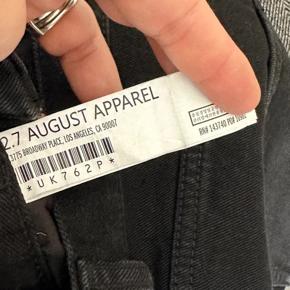 Grey Lab Los Angeles Anthropologie Asymmetrical Black Jeans New with Tags 32 - Picture 9 of 9